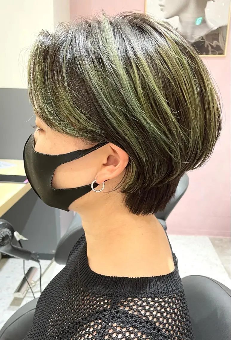 ショート カラーモデル募集中 美容室ハピスのヘアスタイル