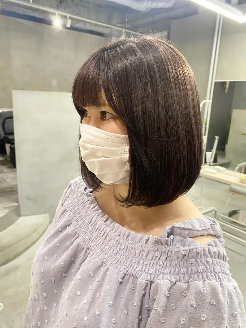 ミディアム カラー カット ヘアカラー トリートメント 前橋 姫奈のヘアスタイル
