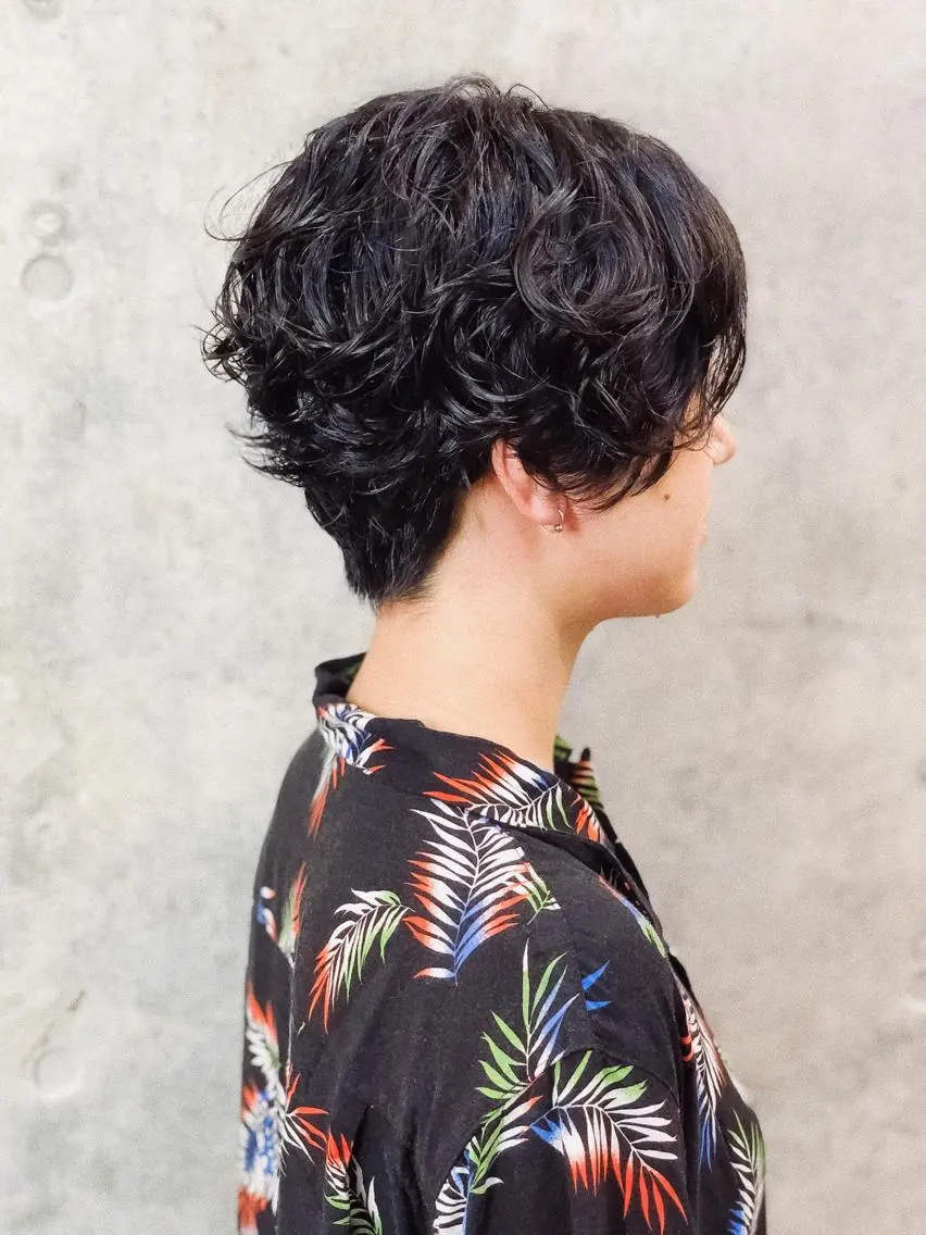 ショート パーマ 【雰囲気ヘア☺︎】 岩井隼人のヘアスタイル