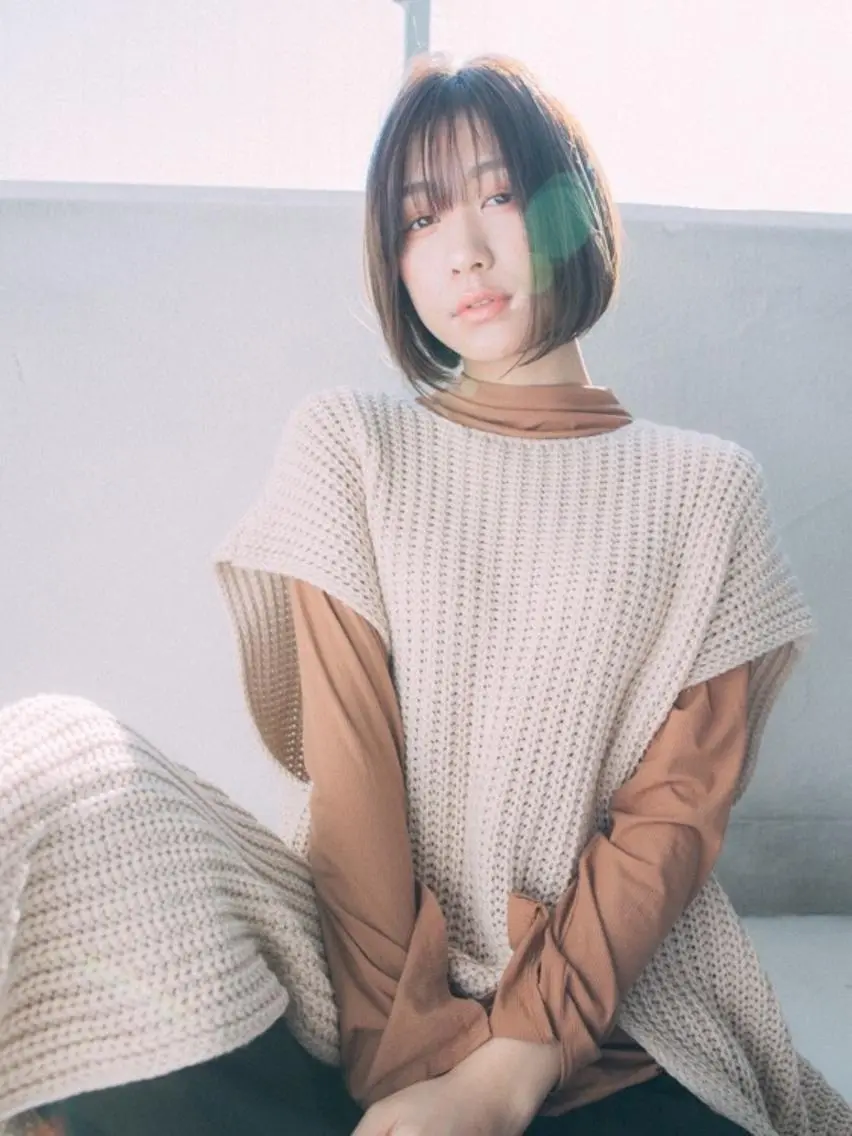 ショート カラー パーマ ヘアアレンジ メンズ キッズ ネイル マツエク・マツパ メンズウルフカット ハンサムショート アディクシーカラー 透明感カラー ボブ 藤井 仁紀のヘアスタイル