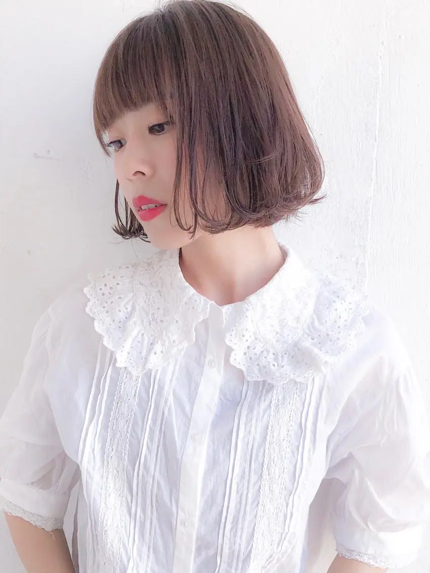 ショート カラー ヘアアレンジ キッズ ショートボブ ブラウンカラー ピンクカラー ピンクブラウン ボブ ヘアカラー トリートメント Arumeria ❄️富澤翼❄️のヘアスタイル