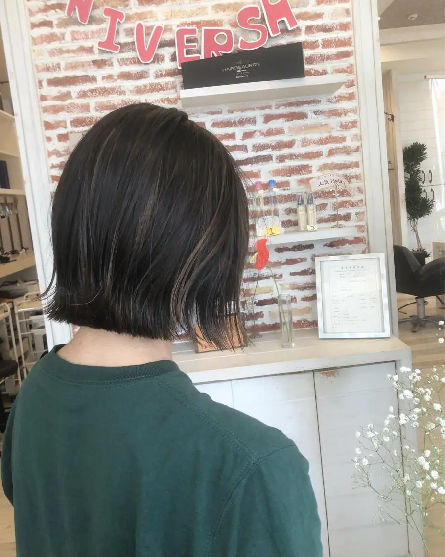ミディアム カラー ハイライトカラー ハイライト 東恩納 誠のヘアスタイル