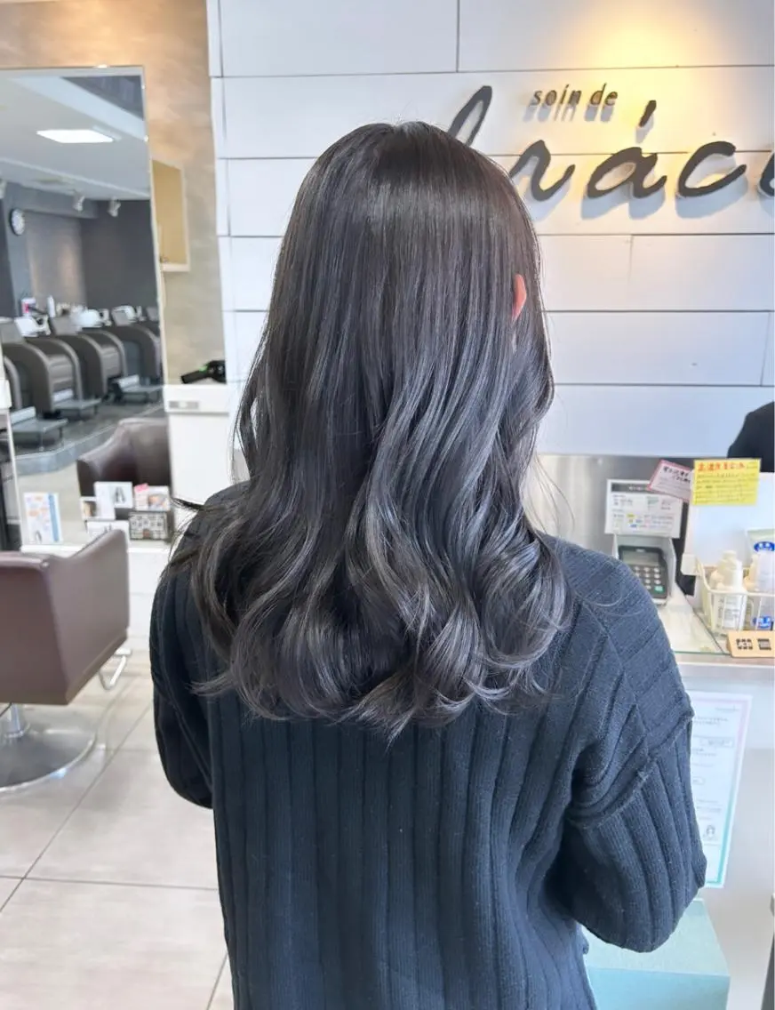ミディアム カット ヘアカラー レイヤー/艶髪カラー 森本くるみのヘアスタイル
