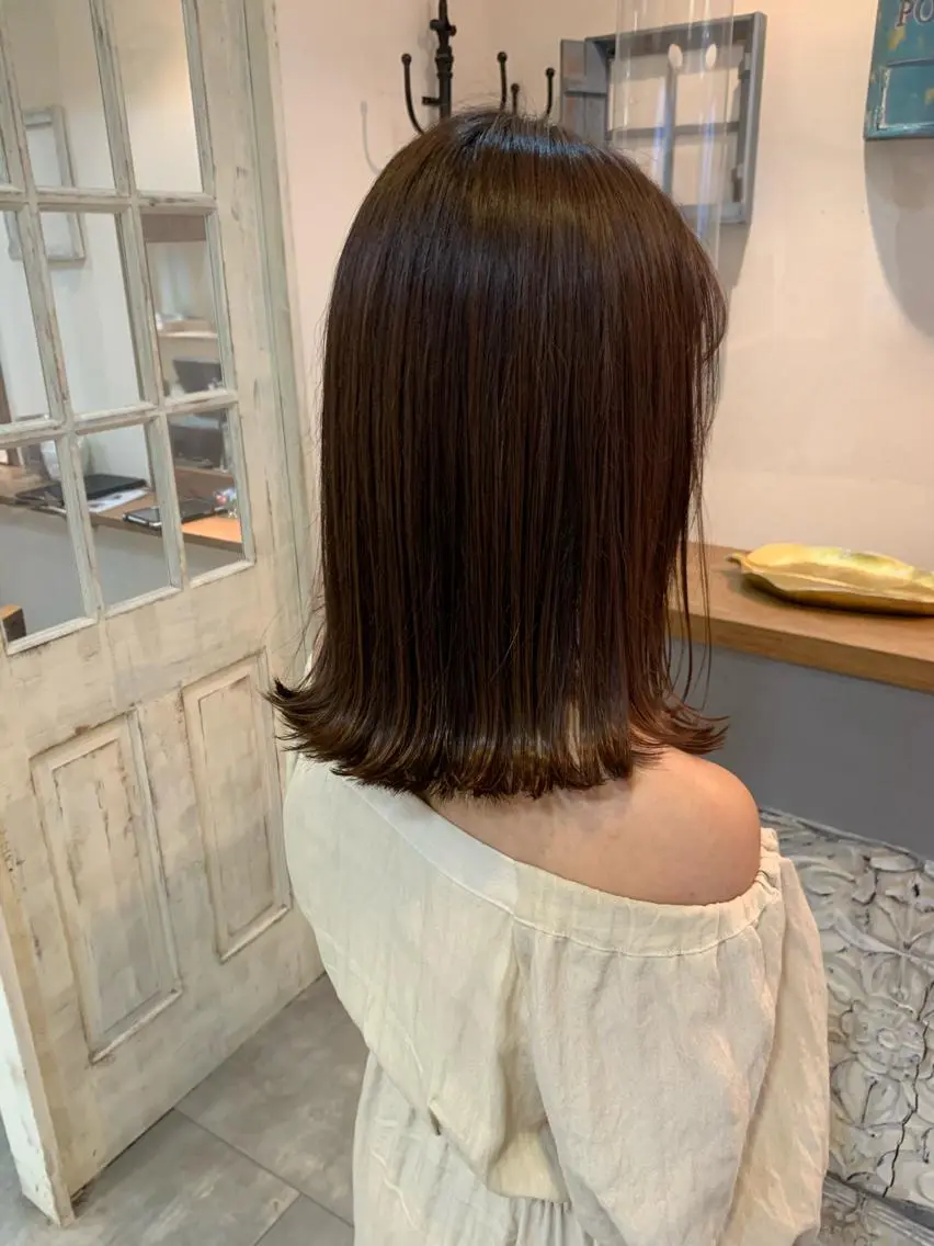 ミディアム ボブ 外ハネヘア Topstylist HARUのヘアスタイル