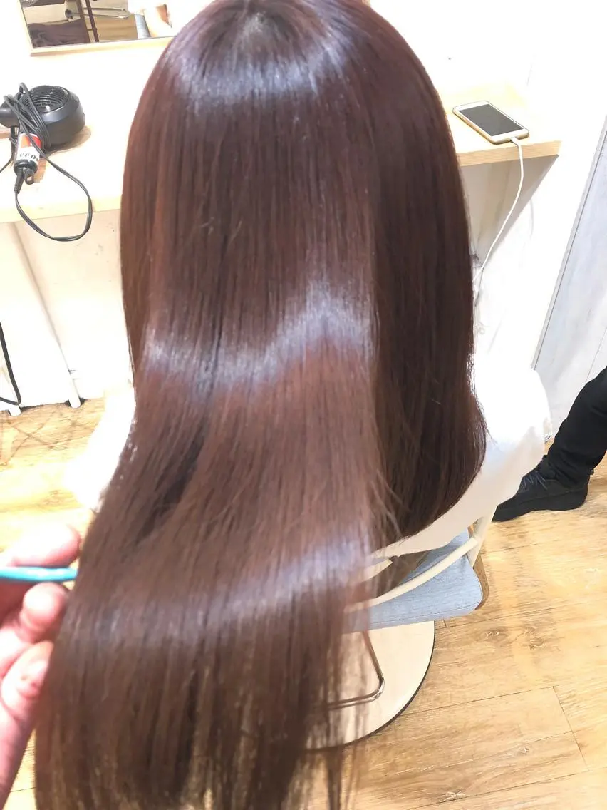 ミディアム カラー ヘアカラー トリートメント 💜髪質改善💜韓国 レイヤー💜TAKUのヘアスタイル