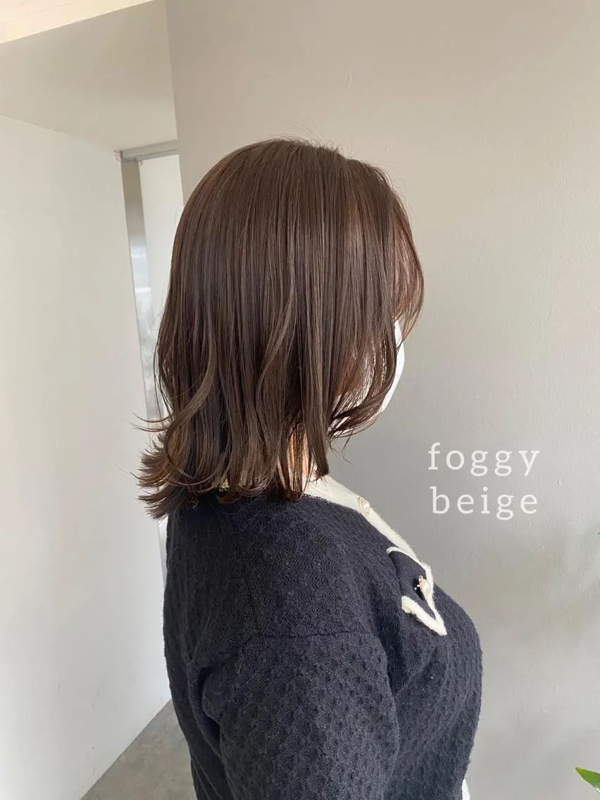 ミディアム カラー ヘアアレンジ アッシュ ヘアカラー ボブ /ニュアンス/ satomi🧸💖のヘアスタイル