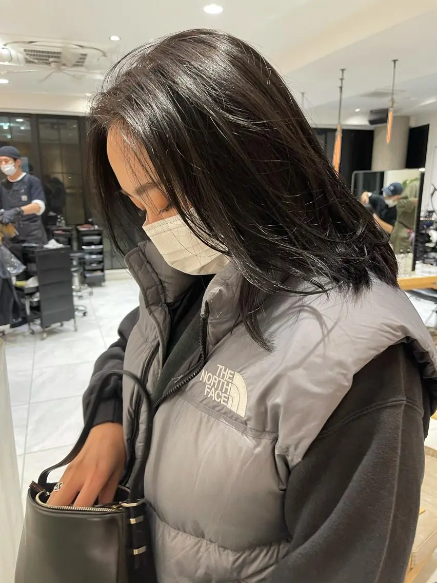 ミディアム カラー グレージュ ヘアカラー トリートメント ヘッドスパ ヘアセット 透明感/レイヤー スタイル🤎mamiのヘアスタイル