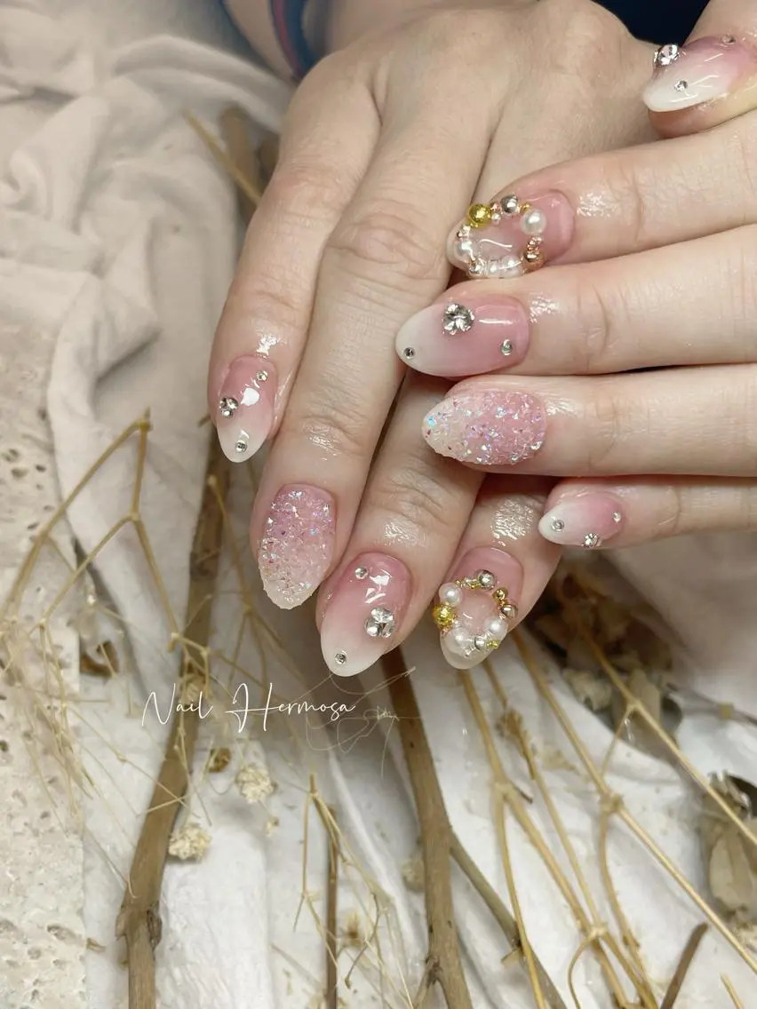 ネイル 桜ネイル 長さ出し フラッシュネイル フラワーネイル フットネイル ハンドネイル ネイル エルモサのネイルデザイン