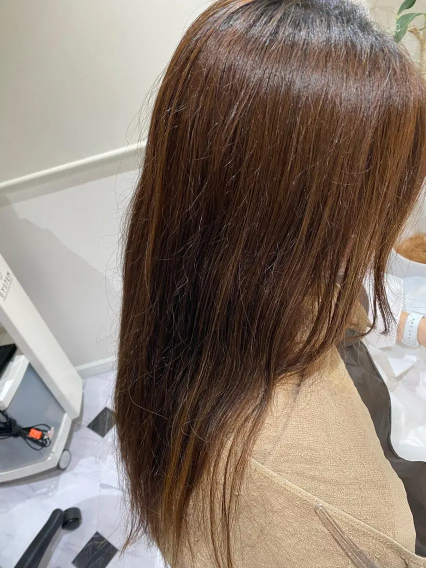 セミロング カラー ヘアアレンジ くせ毛 トリートメント 梅田中崎町髪質改善 /オキヒロト/エコルのヘアスタイル