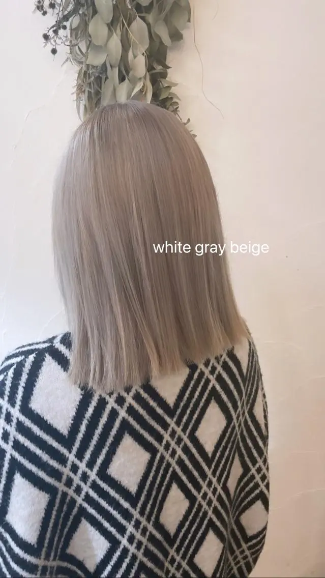 ミディアム カラー ヘアアレンジ ベージュカラー ブリーチ トリートメント 加藤あいり/大人 可愛いモテカラー♡のヘアスタイル