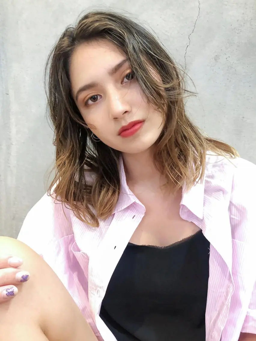 ミディアム カラー ヘアアレンジ ITbyALBUM 浦和店のヘアスタイル