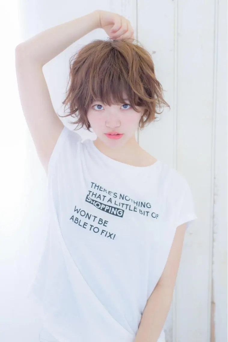 ショート カラー パーマ 似合わせカット カット ヘアカラー トリートメント Neolive caffのヘアスタイル