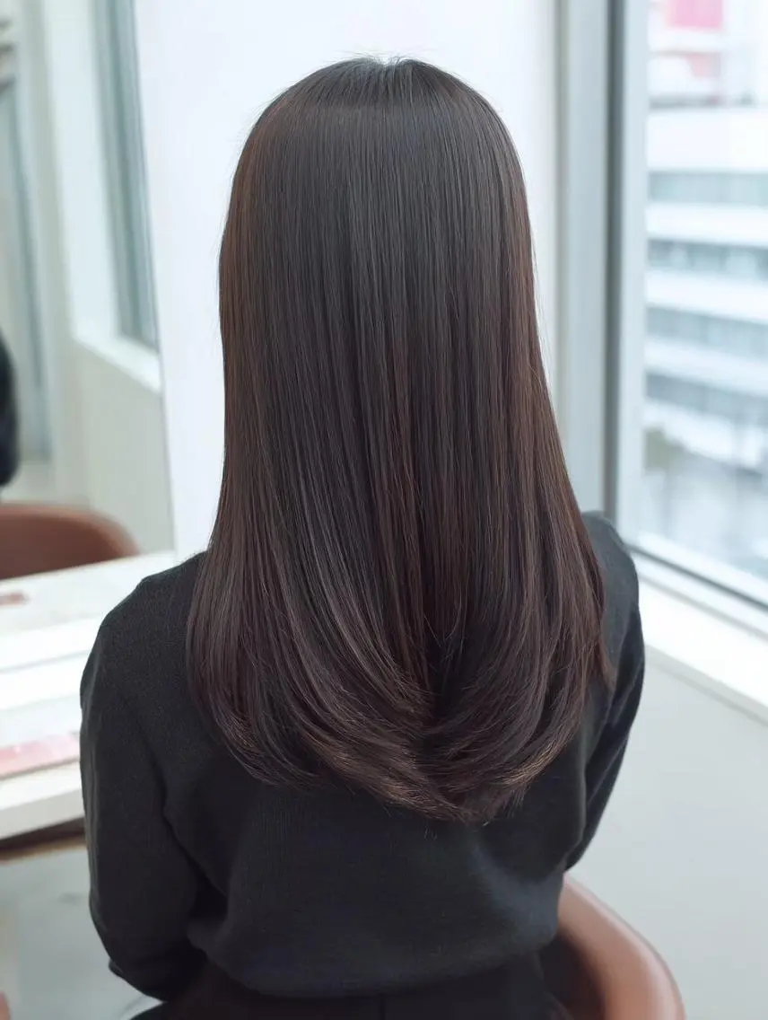 セミロング カット ヘアカラー 縮毛矯正 トリートメント TELA HAIRのヘアスタイル