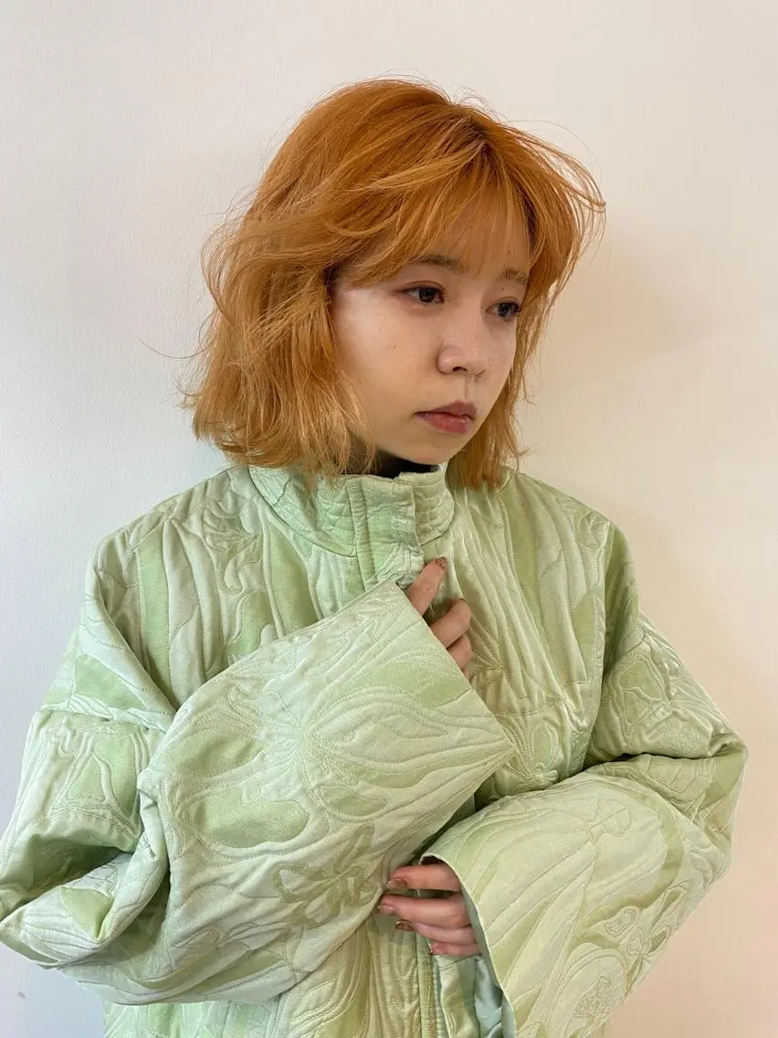 ショート ボブ ハイライト 髪質改善 韓国風ヘア レイヤーカット スパイラルパーマ/デ ザインカット/アミのヘアスタイル