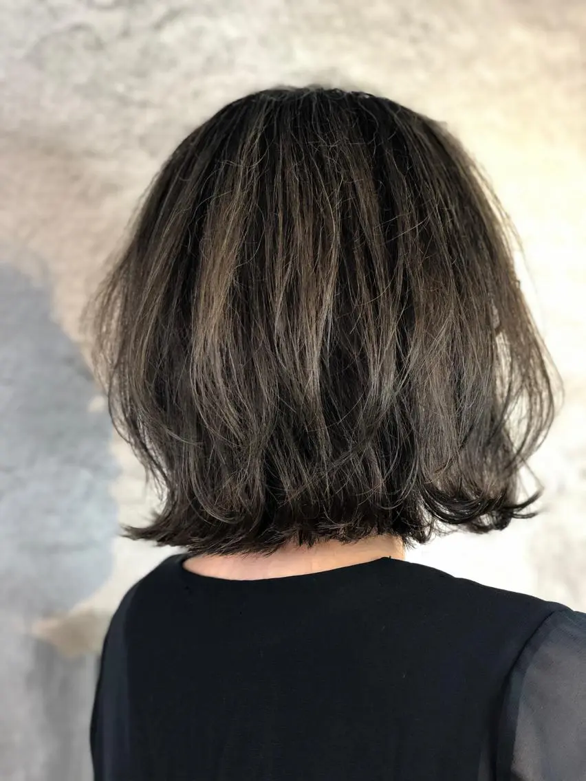 ショート 切りっぱなしボブ ボブ ヤマダ ショウコのヘアスタイル