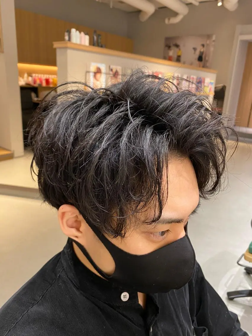 パーマ メンズ カット パーマ 梅田茶屋町メンズ 専門美容師 山元一平のヘアスタイル