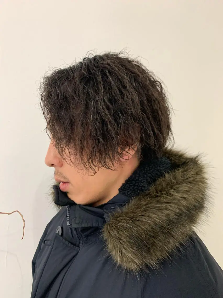 パーマ メンズ カット パーマ 西村あきや トレンド韓国ヘアのヘアスタイル