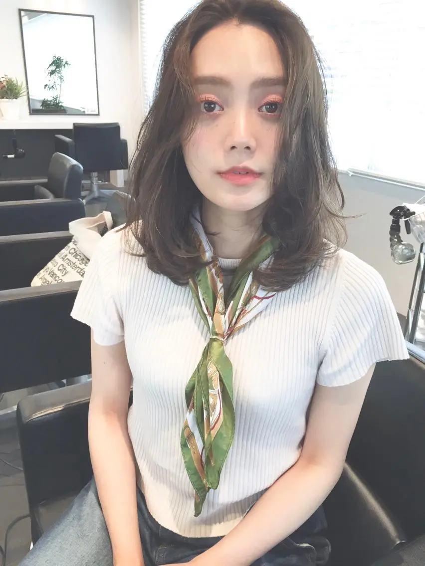 ミディアム パーマ パーマ トリートメント 大西 直人のヘアスタイル
