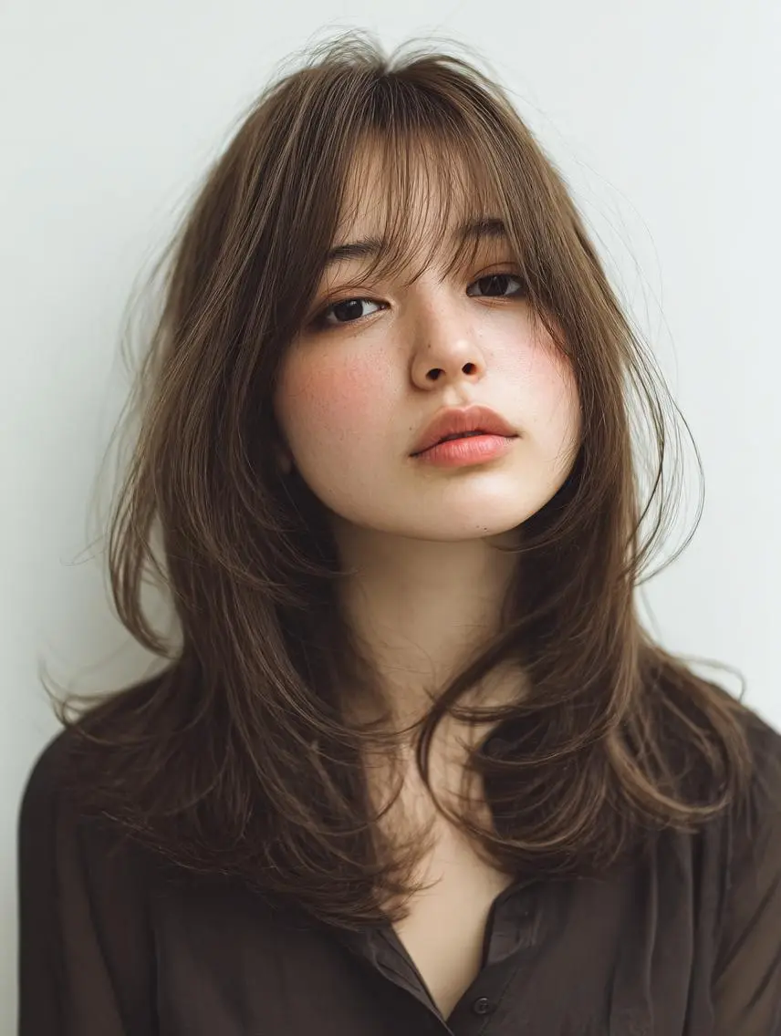 ミディアム 🍒暖色×ハイトーン ×デザイン✨まなりのヘアスタイル