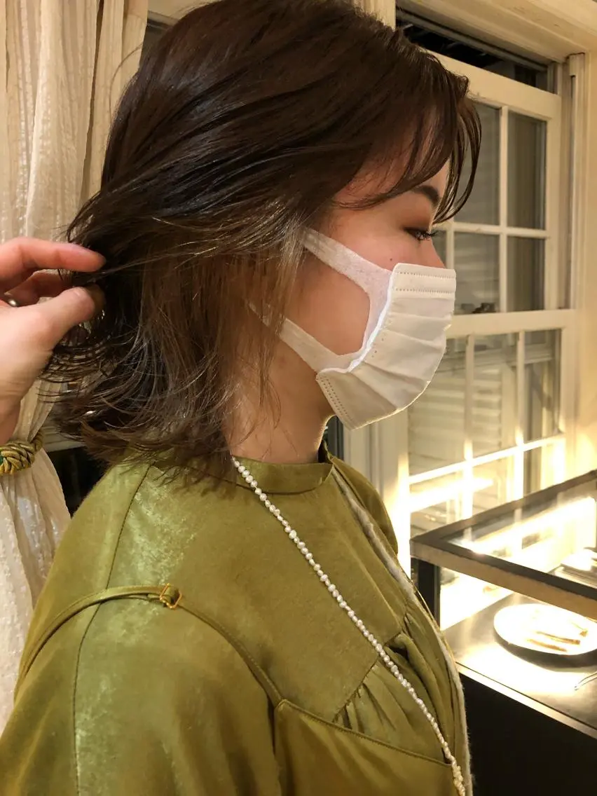 ミディアム カラー eri kinjoのヘアスタイル
