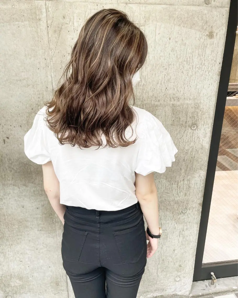 ロング カラー ヘアアレンジ ヘアカラー TATSUYA アートディレクターのヘアスタイル