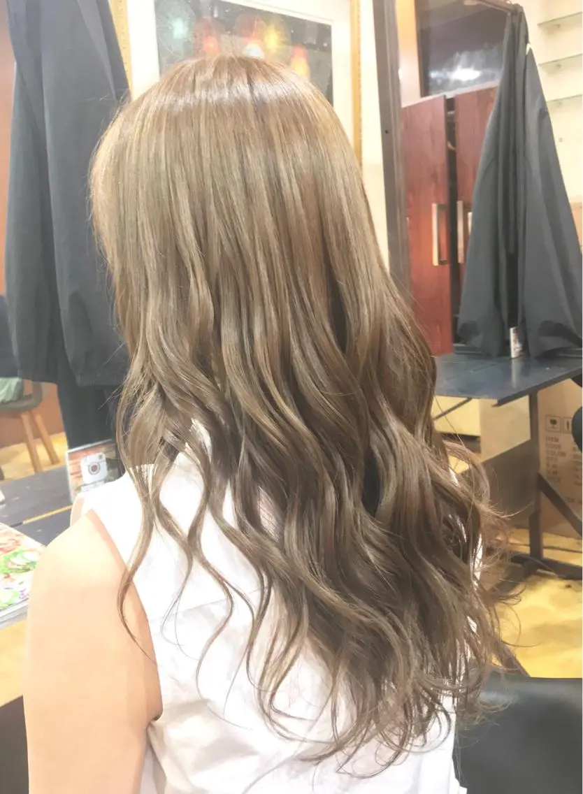 ロング カラー ブリーチ 韓国レイヤーカット★ 小林大樹のヘアスタイル