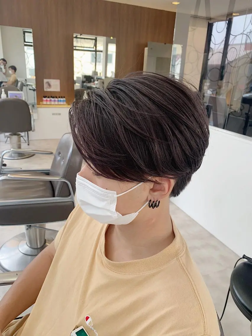 ショート メンズ カット ヘアセット メンズパーマ/難波/ 心斎橋　室園亮佑のヘアスタイル