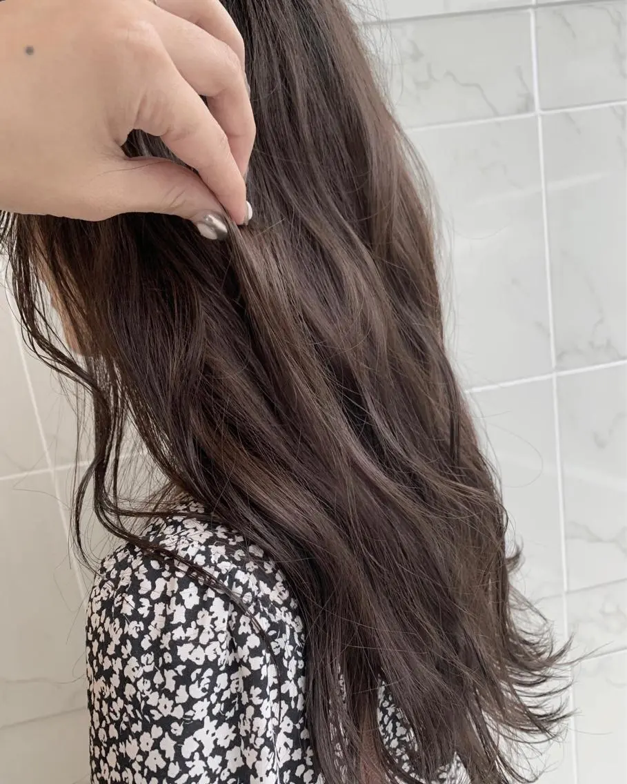 ロング カラー グレージュ ダブルカラー /まつ毛パーマ🎀のヘアスタイル