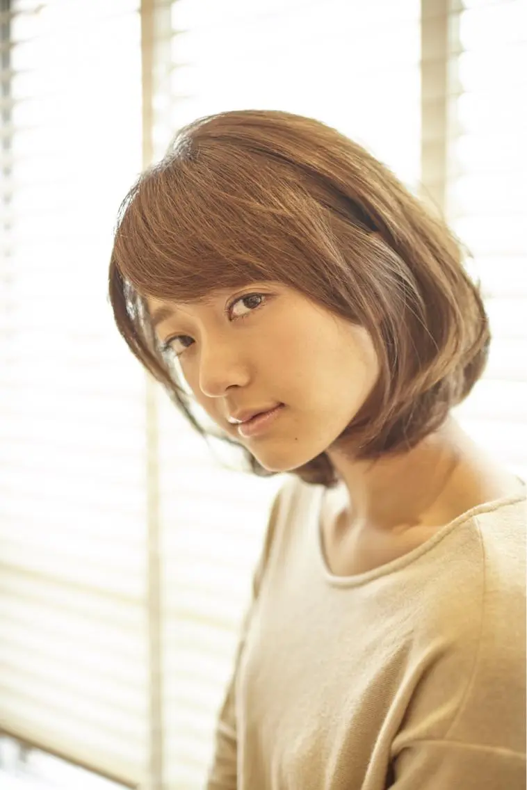 ミディアム カラー ボブ BANDE 水崎 悟のヘアスタイル