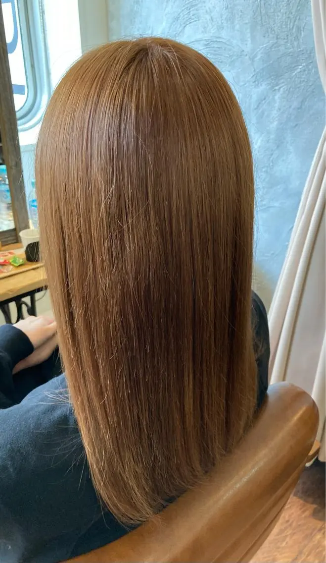 セミロング カラー 縮毛矯正&髪質改善 ⭐️OGUのヘアスタイル