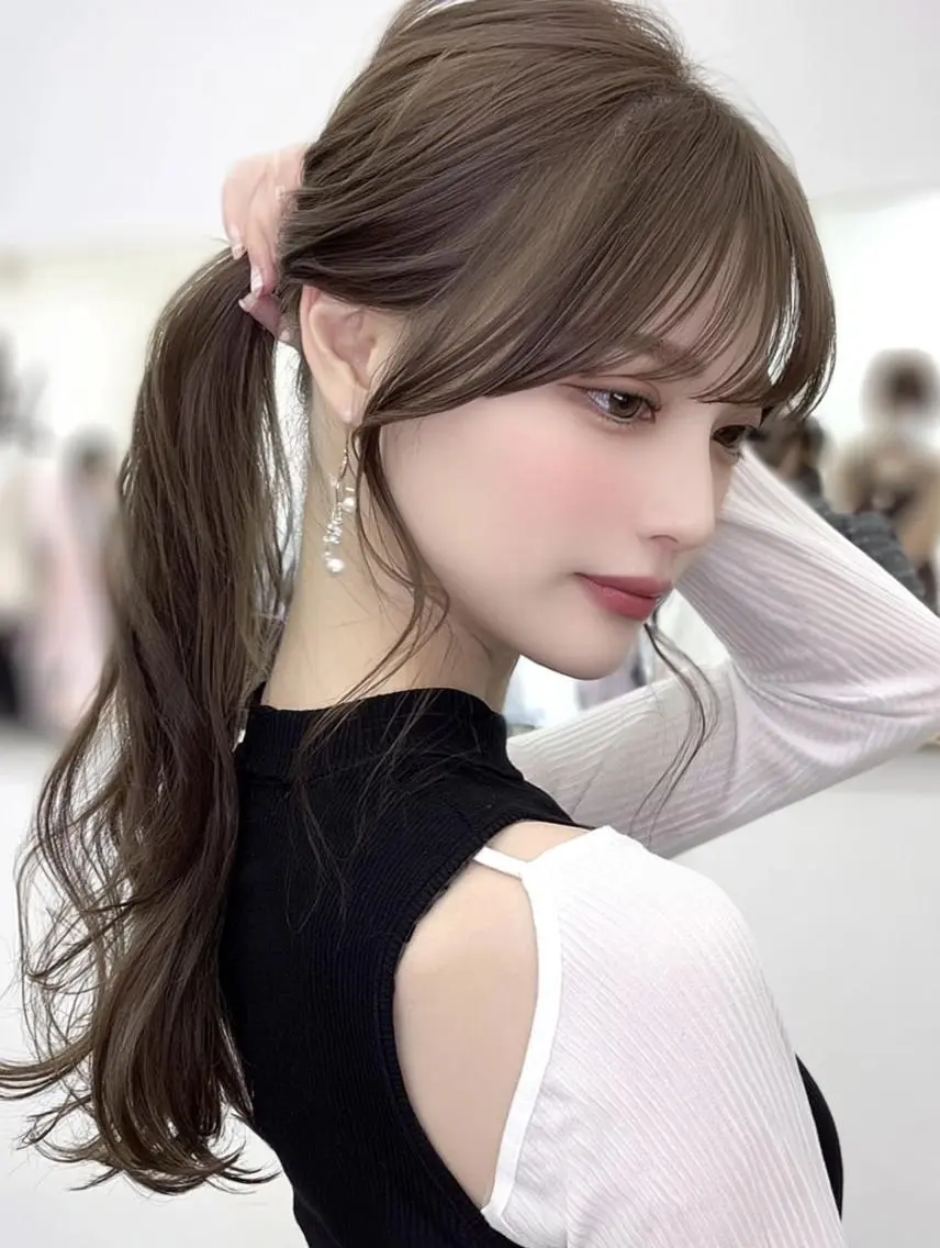 セミロング くびれヘア 顔周りカット 韓国風ヘア レイヤーカット カット 髪質改善/レイヤー/ 佐藤　舞🌷🫧のヘアスタイル