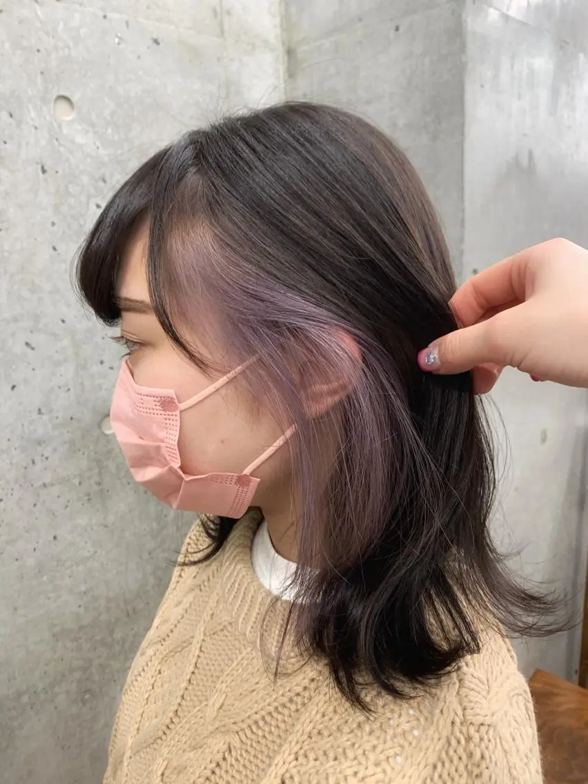 ミディアム カラー ヘアアレンジ 🍒暖色✖️レイヤー /Haruna🍒のヘアスタイル