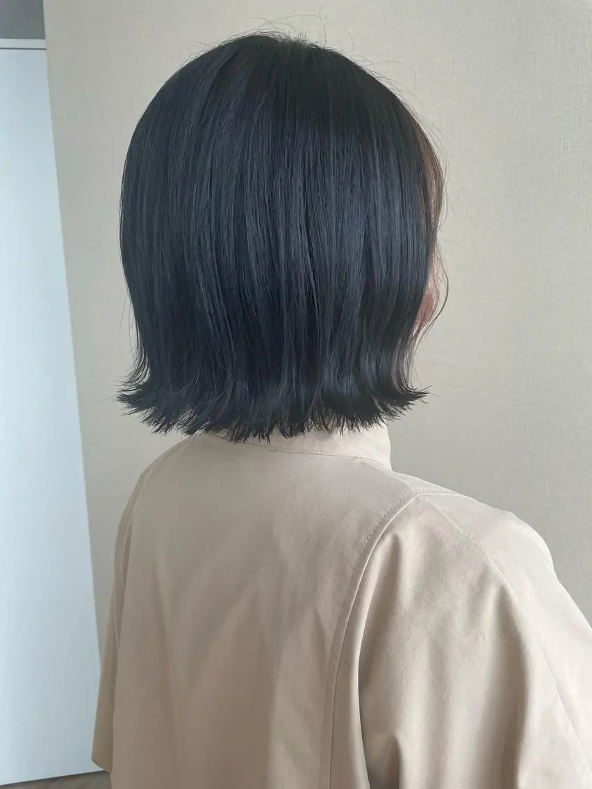 ショート カラー 切りっぱなしボブ ボブ miu. ボブ/半個室サロンのヘアスタイル