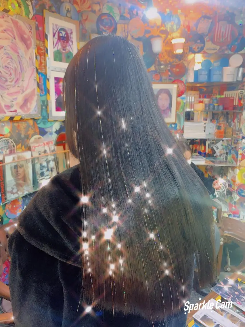 ロング カラー ヘアアレンジ ネイル マツエク・マツパ エクステ 長さ出し キラキラネイル 🌈派手髪エクステ ブレイズ🌈ひろとのヘアスタイル