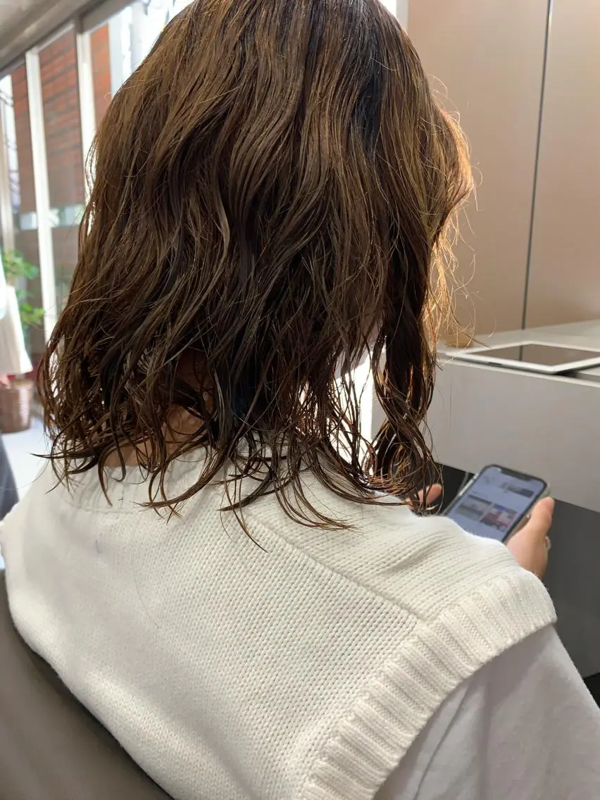パーマ ボブパーマコテ巻き風 パーマNo1深江秀平のヘアスタイル