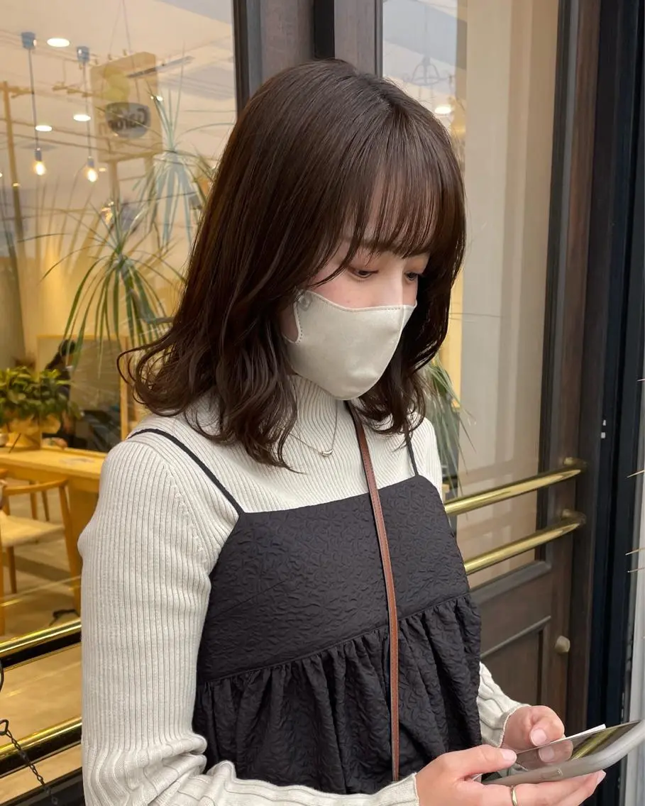 ミディアム ヘアカラー 桑本 さと子のヘアスタイル