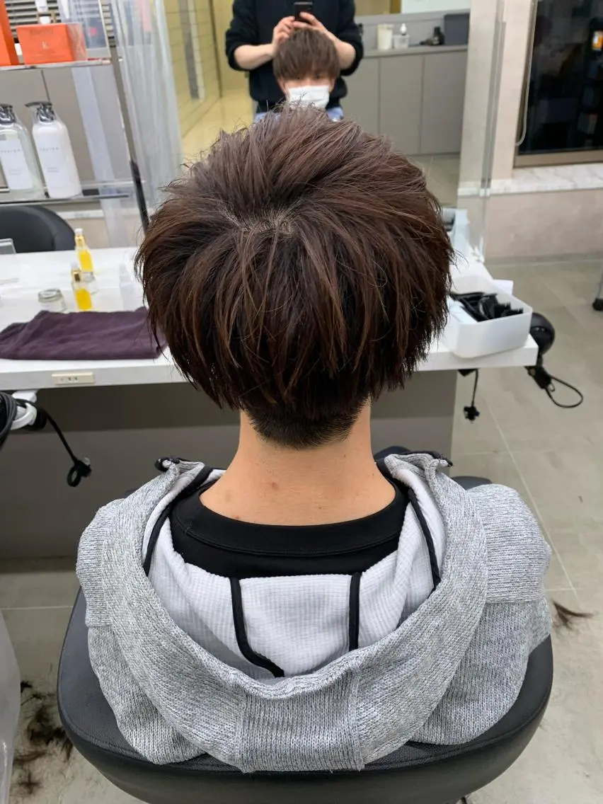 ショート カラー パーマ メンズ メンズパーマ特化 TAIGAのヘアスタイル