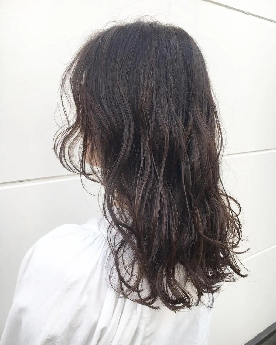 セミロング カラー ヘアアレンジ 榎園 由美のヘアスタイル