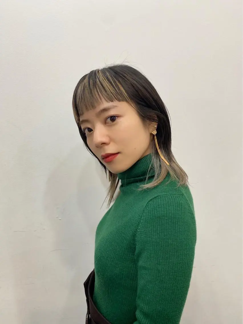 セミロング オン眉 カット ヘアカラー トリートメント ブリーチカラー急募✨ KENICHIのヘアスタイル