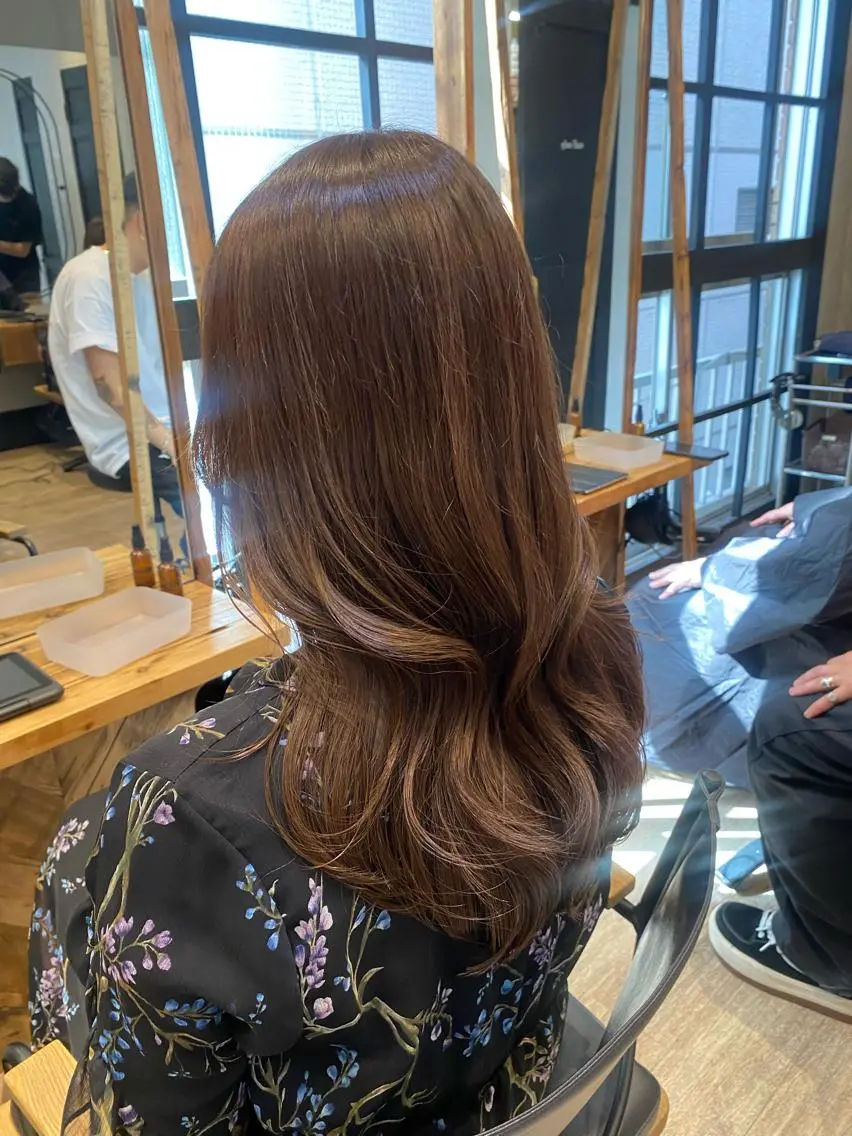 セミロング カット ヘアカラー トリートメント 新宿/顔周りカット +レイヤー=しずく♩のヘアスタイル