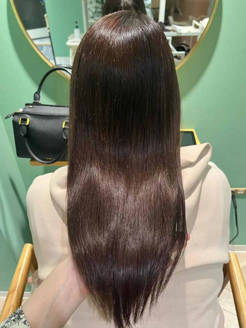 ロング カラー ラベンダーカラー 髪質改善 髪質改善☆ 縮毛矯正miyuのヘアスタイル