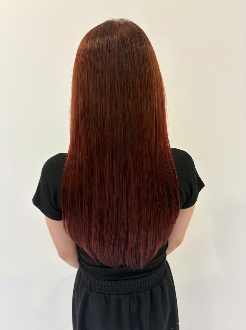 ロング ケアカラー 髪質改善 トリートメント 北村 ひとみのヘアスタイル