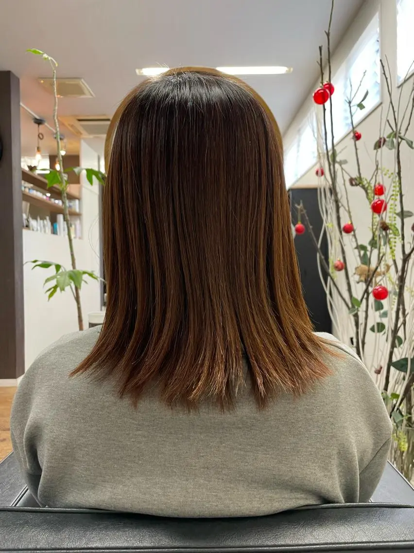 セミロング 髪質改善 カット トリートメント 市川 舞のヘアスタイル
