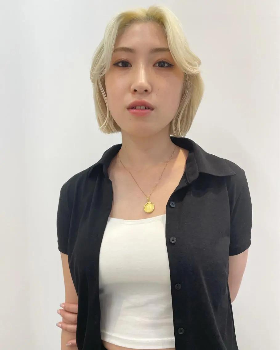 ショート 🫧艶ハイトーン 特化🫧ライヤのヘアスタイル