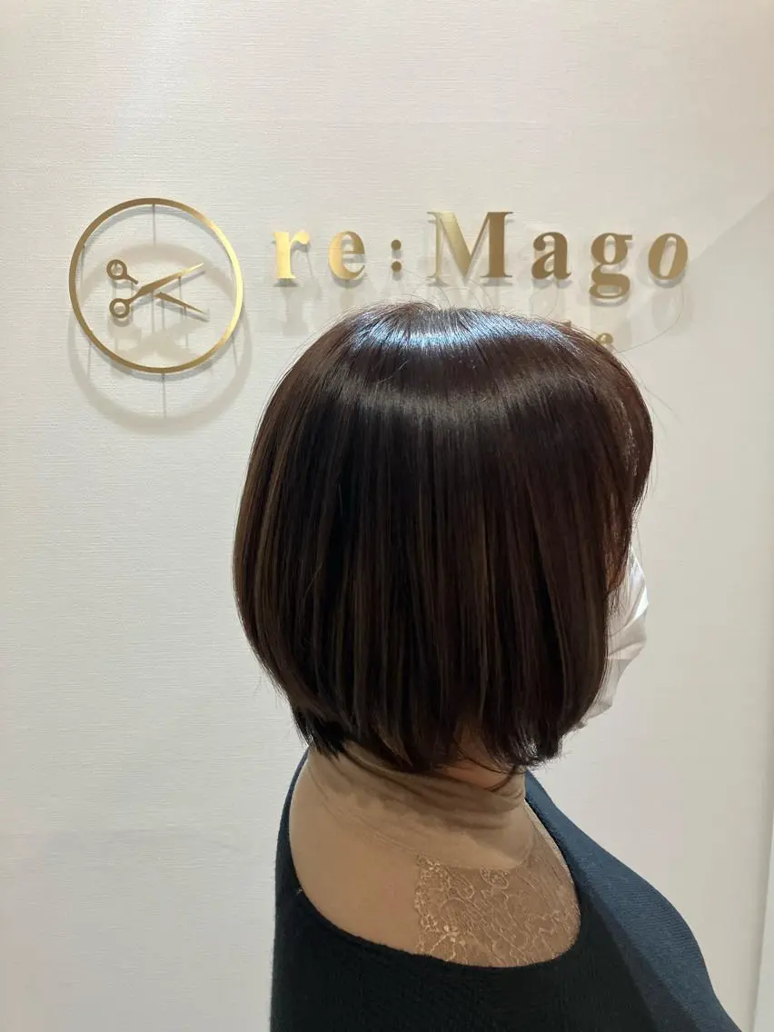 ショート カラー キッズ カット ヘアカラー トリートメント 横浜関内髪質改善 re:Magoのヘアスタイル