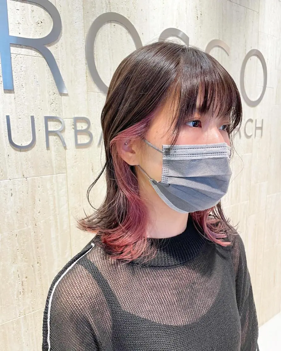 ミディアム カット ヘアカラー トリートメント 高橋 芽衣のヘアスタイル