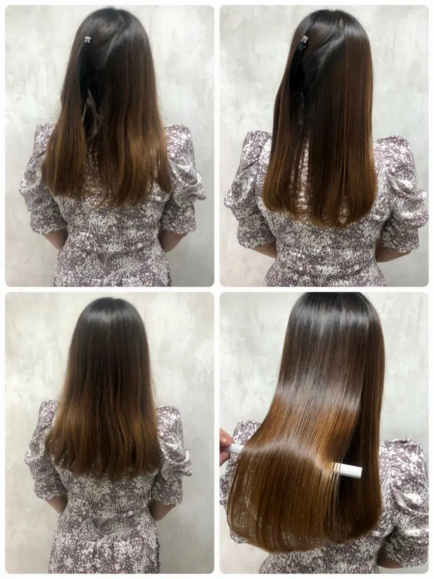 セミロング 縮毛矯正 トリートメント あなた史上 最高を提供のヘアスタイル