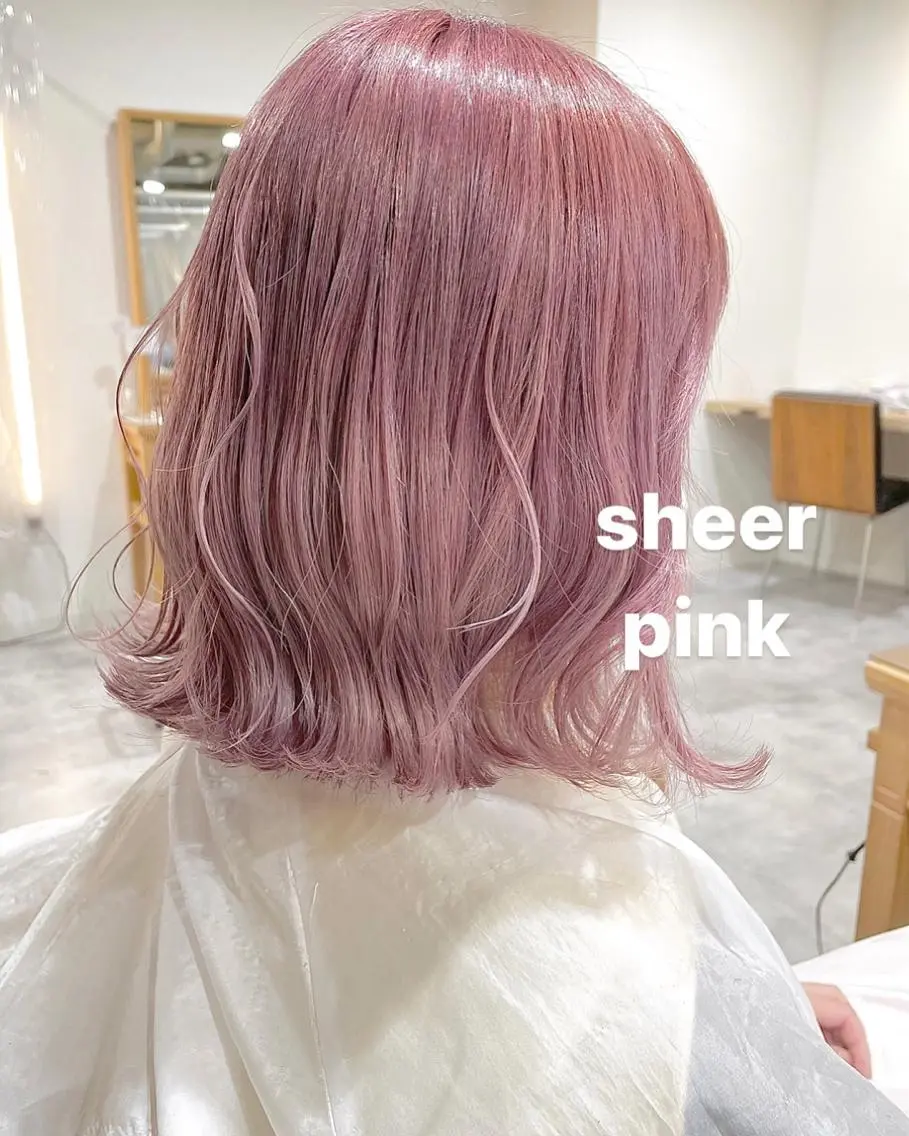 セミロング カラー ヘアカラー トリートメント ハイトーンカラー♡ yuのヘアスタイル