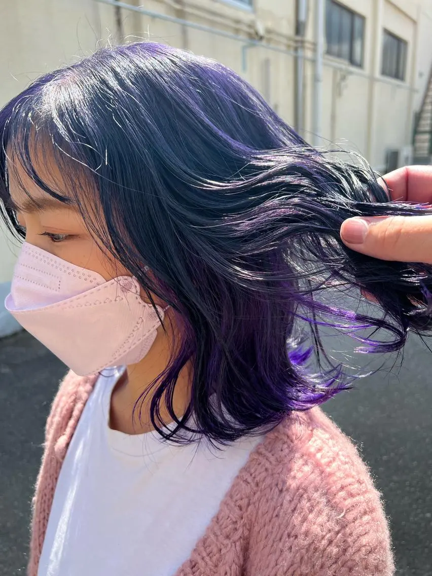 ショート カラー バイオレットカラー カット ヘアカラー トリートメント スダユーヤ 💫推しカラーウルフのヘアスタイル