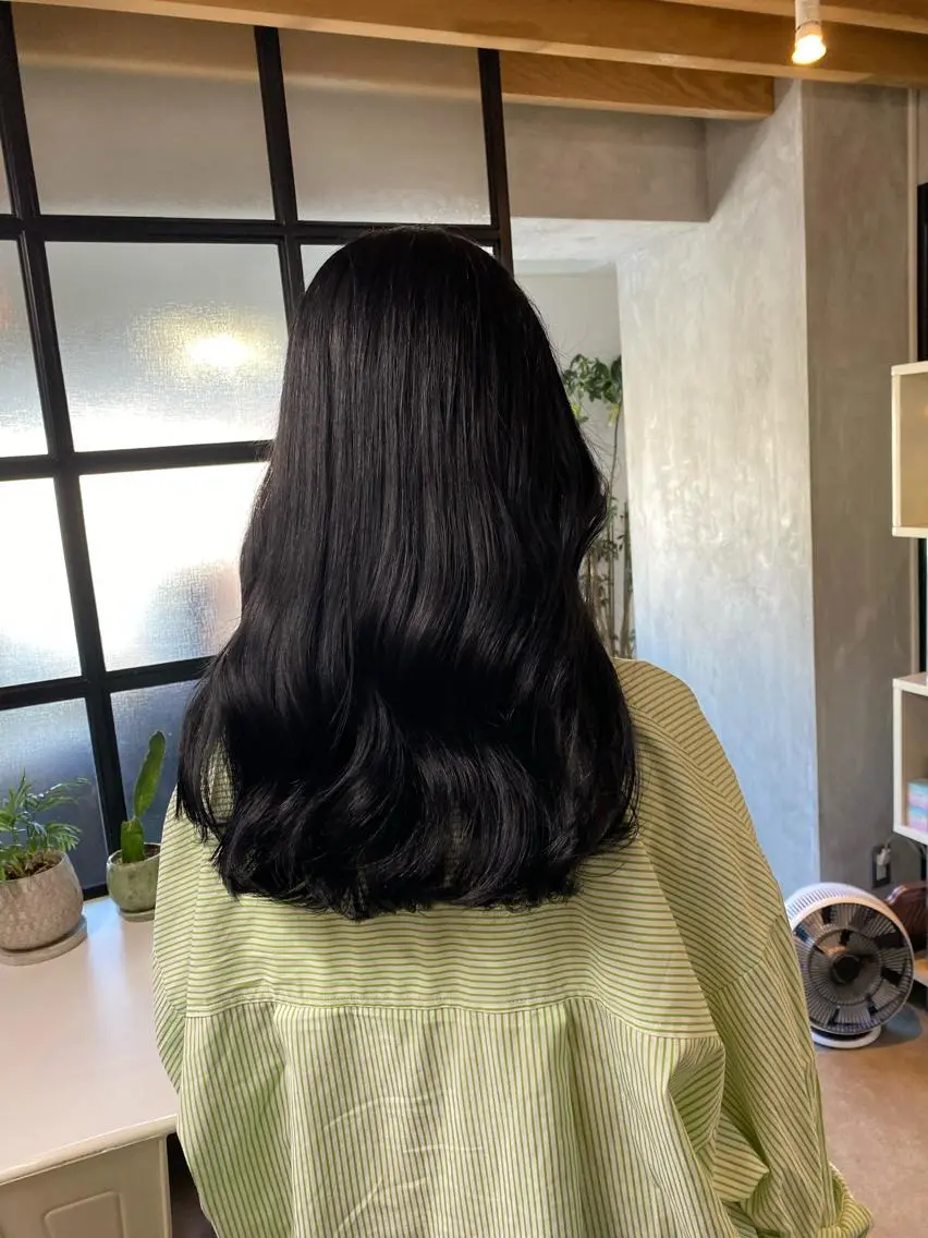 ロング レイヤーカット 【縮毛矯正髪質改善】 中山健太のヘアスタイル